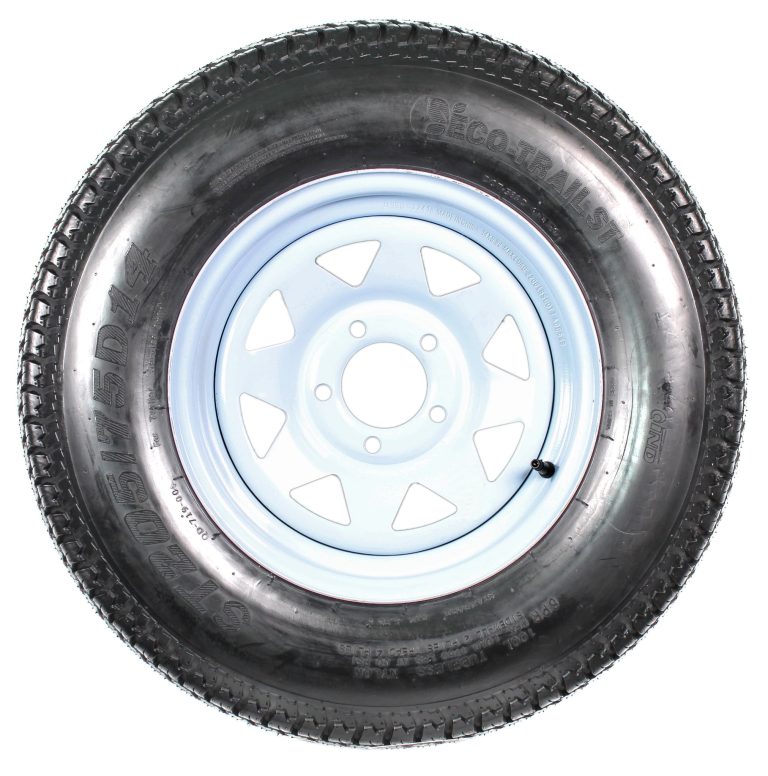 2-Pk Trailer Tire Rim ST205/75D14 2057514 F78-14 14 LRC 5 Lug White ...