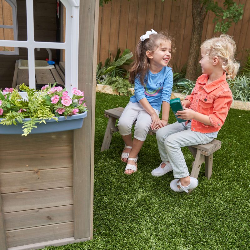 KidKraft Forestview II Wooden Outdoor Playhouse with Ringing Doorbell